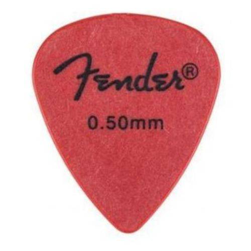 Palheta Fender Rock-on Touring 0.50mm Fina - Vermelha