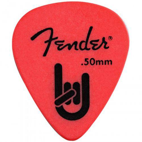 Palheta Fender Rock-On Touring 0.50mm Vermelha