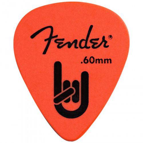 Palheta Fender Rock-On Touring 0.60mm Laranjada