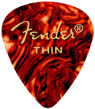 Palheta Fender Tradicional Fina Tortoise Shell - Embalagem C/ 12 - 1073174