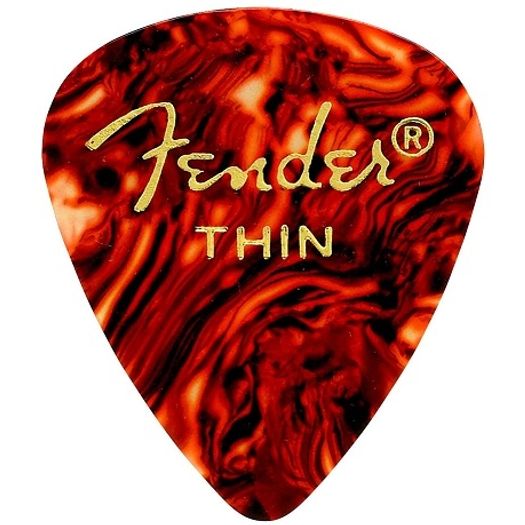 Palheta Fender Tradicional Fina Tortoise Shell - Embalagem C/ 12