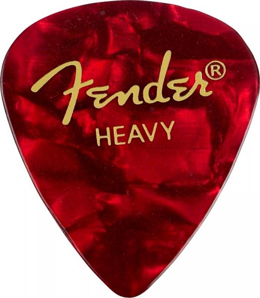 Palheta Fender Tradicional Grossa Madrepérola Vermelho - Embalagem C/ 12 - 1073174