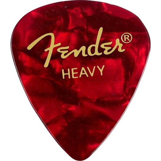Palheta Fender Tradicional Grossa Madrepérola Vermelho - Embalagem C/ 12