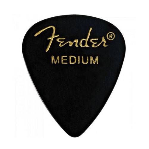 Palheta Fender Tradicional Medium Celuloide 351 Média Preta