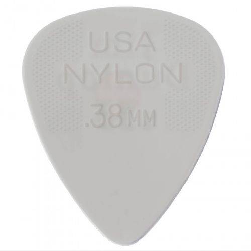 Palheta Jim Dunlop Nylon Standard 0.38 Mm Branca