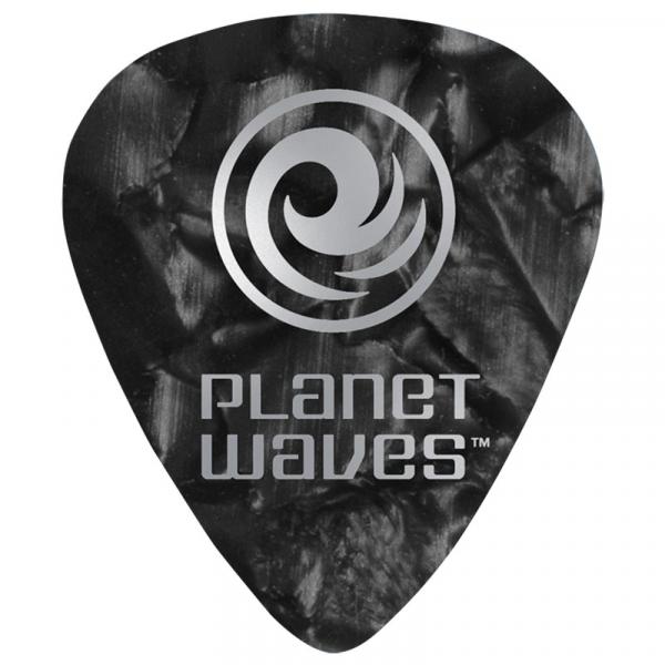 Palheta para Guitarra de Celuloide 1CBKP4-10 Preto Pérola Média com 10 Unidades PLANET WAVES - Planet Waves