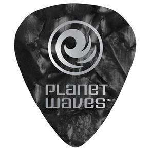 Palheta para Guitarra de Celuloide 1Cbkp4-10 Preto Pérola Média com 10 Unidades Planet Waves