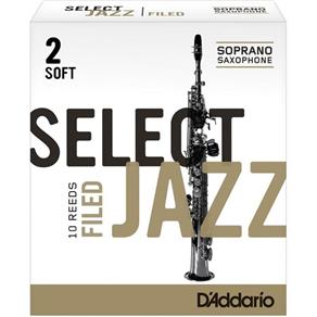Palheta para Sax Alto Rico Select Jazz Nº 2 Rsf10Asx2S Caixa com 10