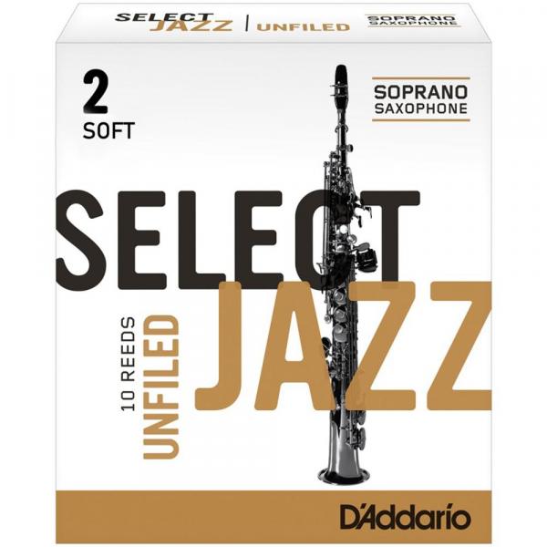 Palheta para Sax Soprano 2 Select Jazz RRS10SSX2S Caixa c/ 10 - D'addario