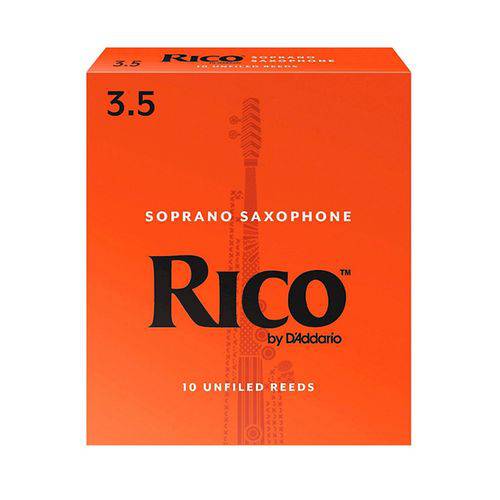 Palheta para Saxofone Soprano Bb - Si Bemol Rico #3 1/2 #2100-180-13-AD