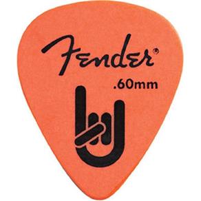 Palheta Rock On 0,60mm Laranja Pacote 72 UN Fender