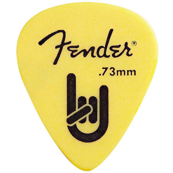 Palheta Rock-On Pick 0.73 12 Un Média Amarela 57912 Fender