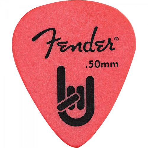 Palheta Rock-on Touring Pick 0.50 Fina Vermelha Fender (72 Un)