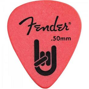 Palheta Rock-On Touring Pick 0.50 Fina Vermelha Fender (717669143206)