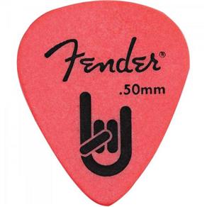 Palheta Rock-On Touring Pick 0.50 Fina Vermelha Fender