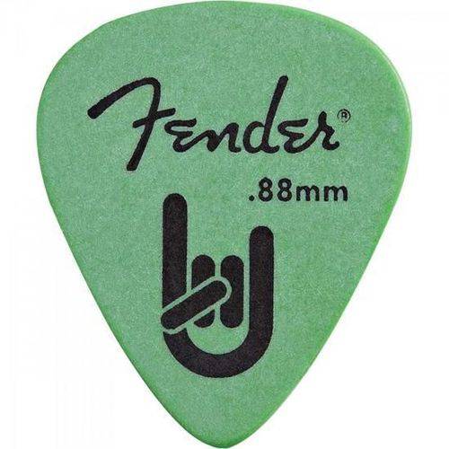Palheta Rock-on Touring Pick 0.88 Medium Heavy Green Fender