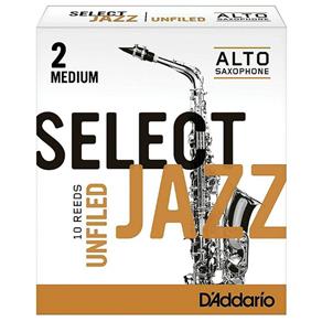 Palheta Sax Alto 2M Série Select Jazz Rico Reeds Cx 10 Und.