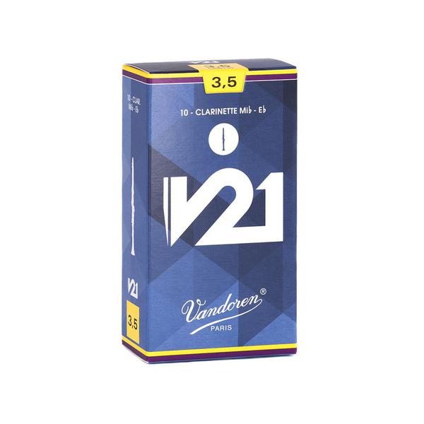 Palheta V21 3,5 para Clarinete Eb Caixa com 10 Vandoren