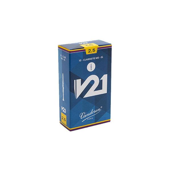 Palheta V21 2,5 para Clarinete Mib Caixa com 10 Vandoren