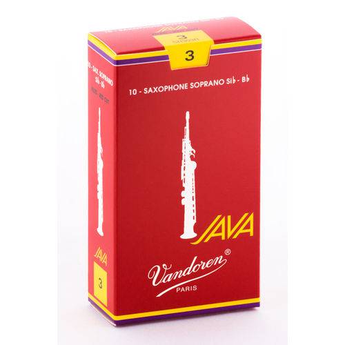 Palheta Vandoren Java Red Cut Nº 3 para Sax Soprano
