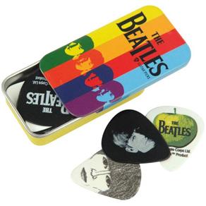Palhetas Beatles Stripes para Guitarra Planet Waves Lata com 15 Und