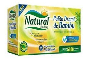 Palito Dente Bambu Natural C/5000 Unidades