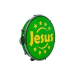 Pandeiro 10" ABS Verde Pele Jesus Verde - Luen