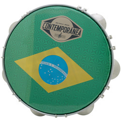 Pandeiro Fórmica 10 Pele Brasil/Aro Cinza - Contemporânea