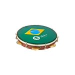 Pandeiro Timbra 10" Fórmica Aro Dourado Pele Brasil C/Capa