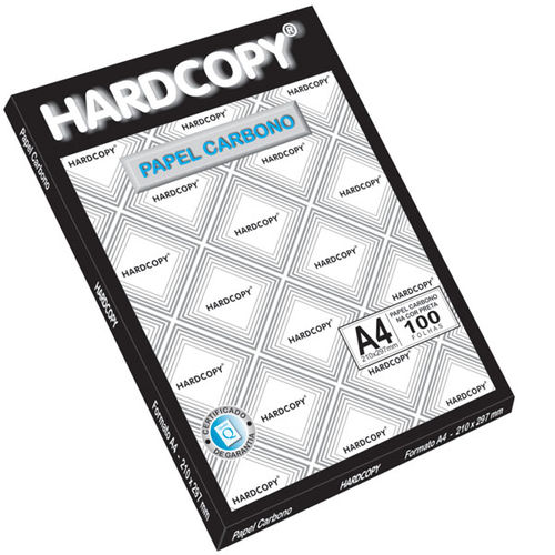 Papel Carbono para Maquina A4 Preto 21 X 29,7 Cm Hardcopy Cx.c/100