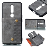 LOS Para OPPO F11 pro PU Leather Flip Suporte à prova de choque Cell Phone Case Capa Duplo Buckle Anti-pó com cartão Slots de bolso