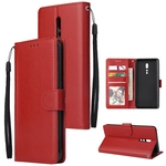 Para OPPO Reno Z tipo carteira de couro PU capa protetora de telefone com fivela e posição de 3 cartões