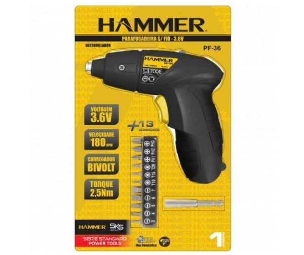 Parafusadeira Hammer Pf36 Bivolt Pt