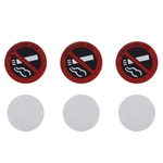 3pc Rubber Logotipo n?o fumadores Sinal de Perigo Carro T¨¢xi Porta decalque emblema etiqueta