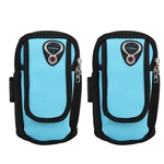 2Pc/Set Outdoor Sports Mobile Phone Arm Bag Men Women Multi-functional Running Waterproof Bag with Headphone Jack