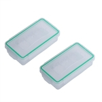 2 PCS Battery Holder Case Container Battery Storage Box Case for 18650/18350