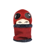 2Pcs/set Lady Glasses Hat +Mask Scarf Winter Thicken Knitting Wool Riding Outdoor Warm Beanies