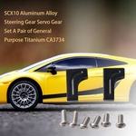 2pcs / set Metal Alloy Servo Mount para o carro AXIAL SCX-10 CC01 D90 AX80028 RC