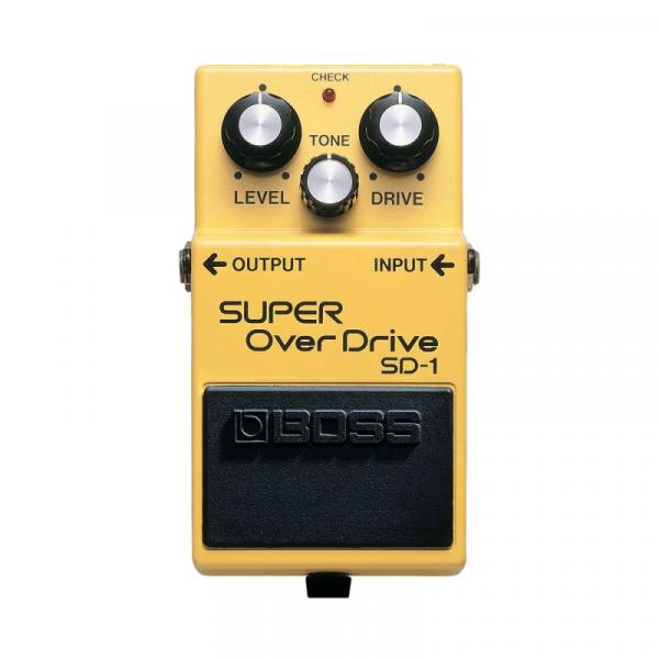 Pedal de Guitarra Boss SD-1 com Super Overdrive Efeito Genuíno de Overdrive (Amarelo)