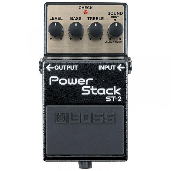 Pedal de Guitarra Boss ST-2 com Efeito Power Stack e Simulador de Amplificador