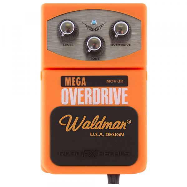 Pedal Distorção Waldman Mega Overdrive MOV-3R para Guitarra