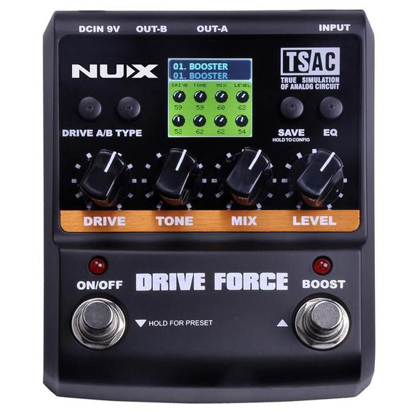 Pedal Drive e Booster para Guitarra Drive Force - Nux