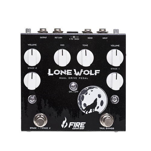 Pedal Fire Lone Wolf Dual Overdrive Boost Volume e Ganho
