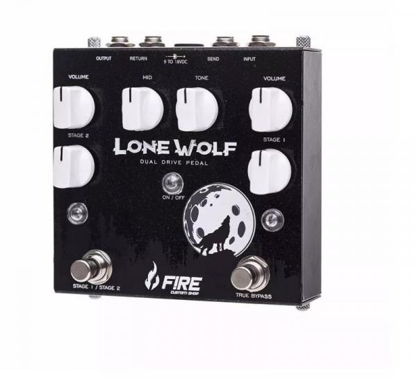 Pedal Fire Lone Wolf Dual Overdrive Stage Volume Ganho