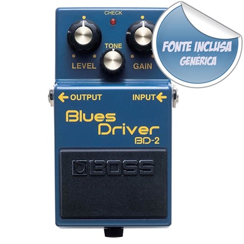 Pedal Guitarra Bd-2 Azul Efeito Blues Driver Boss Roland + Fonte Brinde