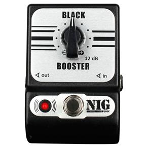 Pedal Guitarra e Baixo Ganho de Volume Black Booster PBB Nig
