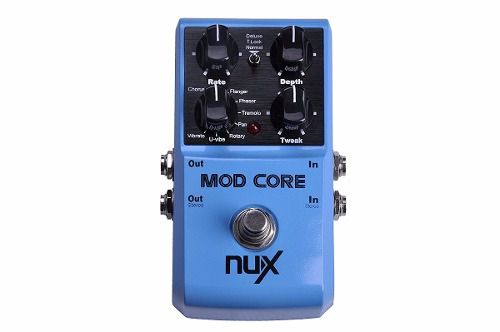 Pedal Nux Mod Core 8 para Guitarra Efeitos de Modulação Flanger Chorus Phaser