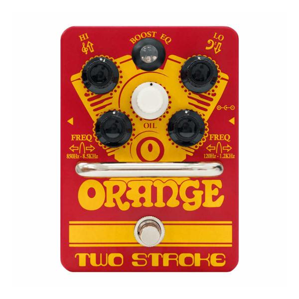 Pedal Orange Two Stroke Boost EQ para Guitarra