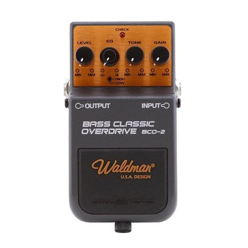 Pedal Overdrive Bass Classic Controles Level/Eq/Tone/Gain Waldman Bco-2