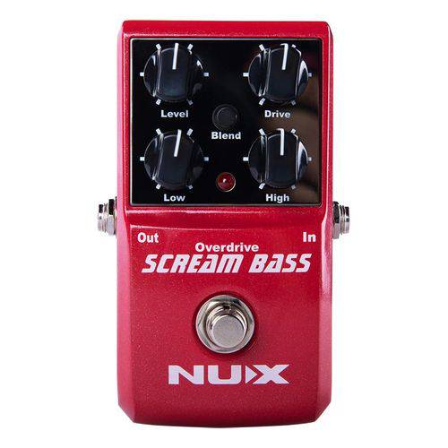 Pedal Overdrive para Baixo Scream Bass - Nux